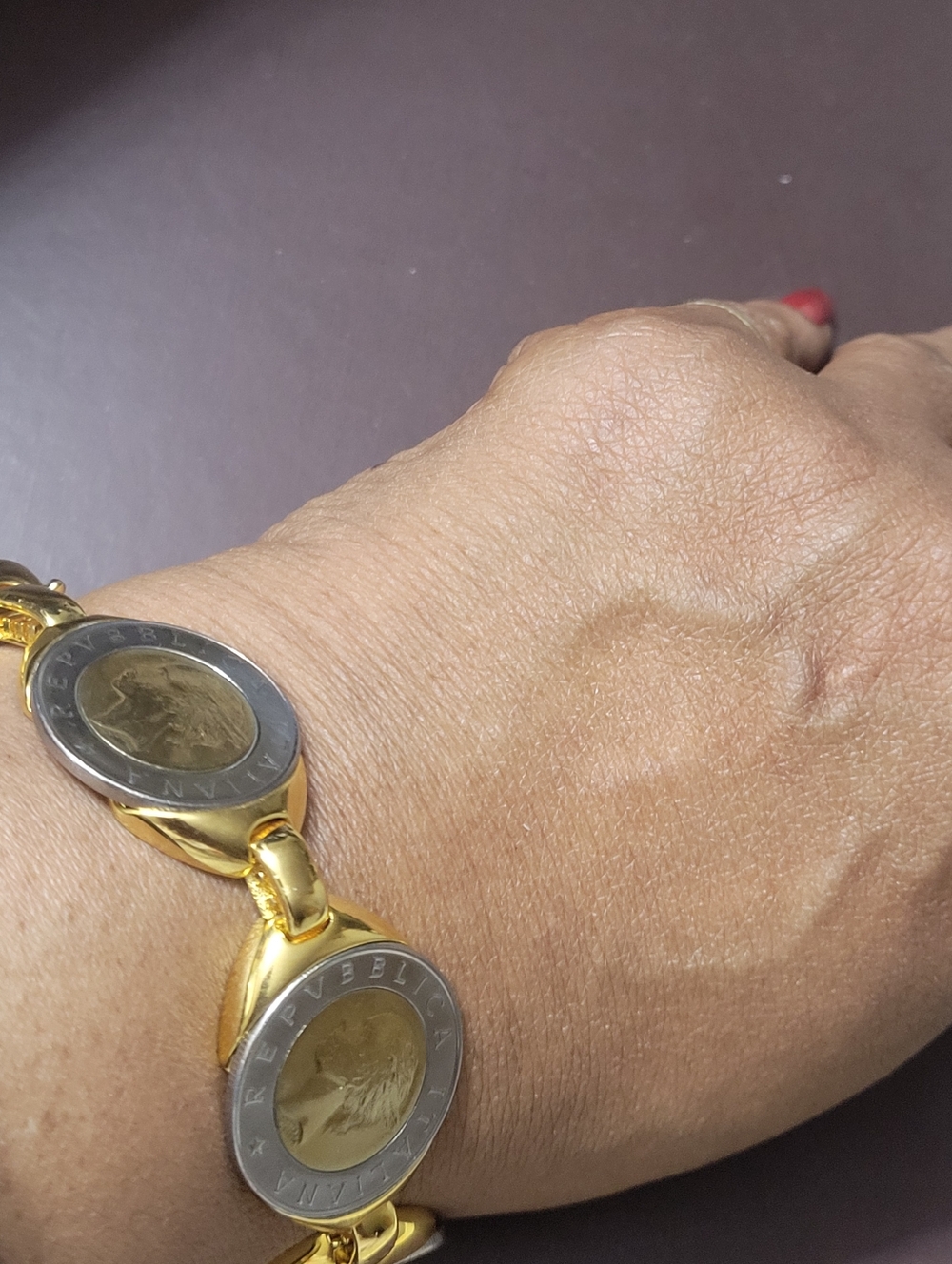 Milor Italy 500 Lire Coin Bracelet